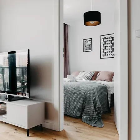 Apartmán Bialowieska 67 - Z Sypialnia, Balkon W Porcie Popowice - - Fair